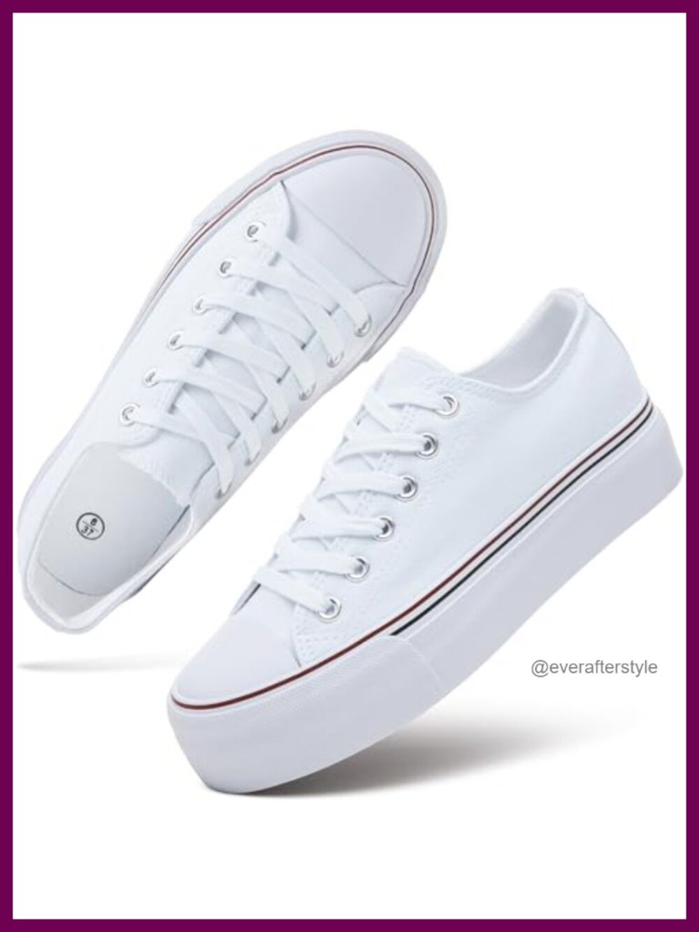 Platform Canvas Sneakers Lace-Up Tennis Shoes